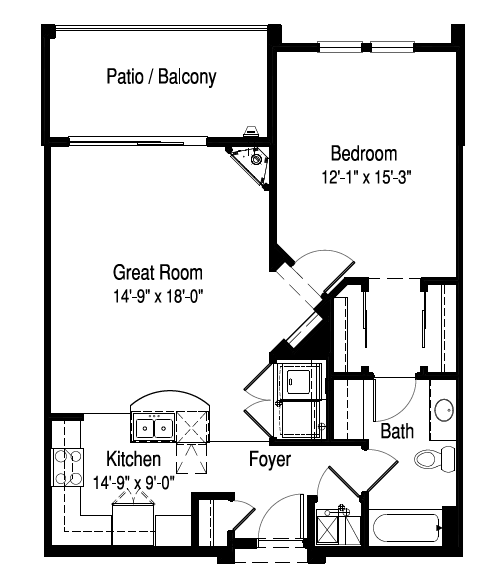 Artisan 1x1C 2D Floor Plan